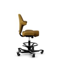HÅG Capisco 8106 - Capture (Gabriel) - Wool / Polyamide - CPT6401 - Ochre - Black - 200 mm (seat height 46-64cm) - Soft castors for hard floors thumbnail