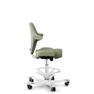 HÅG Capisco 8106 - Capture (Gabriel) - Lana / Poliamida - CPT5101 - Green-grey - White - 200 mm (seat height 46-64cm) - Hard castors for soft floors thumbnail