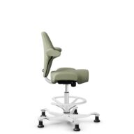 HÅG Capisco 8106 - Capture (Gabriel) - Wol / Polyamide - CPT5101 - Green-grey - Wit - 265 mm (Zithoogte 53-79cm) - Glijdoppen thumbnail