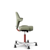 HÅG Capisco 8106 - Capture (Gabriel) - Laine / Polyamide - CPT5101 - Green-grey - Blush Rose - 150 mm (hauteur d’assise 40–55 cm) - Patins thumbnail