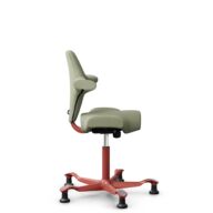 HÅG Capisco 8106 - Capture (Gabriel) - Laine / Polyamide - CPT5101 - Green-grey - Blush Rose - 265 mm (hauteur d’assise 53–79 cm) - Patins thumbnail