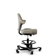 HÅG Capisco 8106 - Capture (Gabriel) - Wool / Polyamide - CPT5103 - Light beige - Black - 265 mm (seat height 53-79cm) - Soft castors for hard floors thumbnail