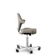 HÅG Capisco 8106 - Capture (Gabriel) - Wool / Polyamide - CPT5103 - Light beige - Silver - 265 mm (seat height 53-79cm) - Soft castors for hard floors thumbnail