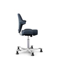 HÅG Capisco 8106 - Capture (Gabriel) - Laine / Polyamide - CPT6001 - Dark blue - Argent - 200 mm (hauteur d’assise 46–64 cm) - Patins thumbnail