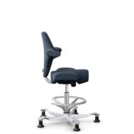 HÅG Capisco 8106 - Capture (Gabriel) - Laine / Polyamide - CPT6001 - Dark blue - Argent - 200 mm (hauteur d’assise 46–64 cm) - Patins thumbnail