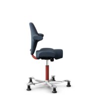 HÅG Capisco 8106 - Capture (Gabriel) - Wool / Polyamide - CPT6001 - Dark blue - Blush Rose - 150mm (seat height 40–55cm) - Glides thumbnail
