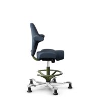 HÅG Capisco 8106 - Capture (Gabriel) - Lana / Poliamida - CPT6001 - Dark blue - Moss Grey - 265 mm (seat height 53-79cm) - Glides thumbnail