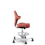 HÅG Capisco 8106 - Oceanic (Camira) - Polyester recyclé - OCI012 - Orange-red - Argent - 265 mm (hauteur d’assise 53–79 cm) - Patins thumbnail