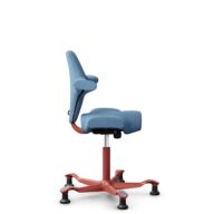 HÅG Capisco 8106 - Oceanic (Camira) - Recycled Polyester - OCI011 - Light blue - Blush Rose - 150mm (seat height 40–55cm) - Glides thumbnail