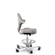 HÅG Capisco 8106 - Oceanic (Camira) - Recycled Polyester - OCI014 - Light beige - Silver - 265 mm (seat height 53-79cm) - Hard castors for soft floors thumbnail