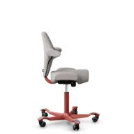 HÅG Capisco 8106 - Oceanic (Camira) - Recycled Polyester - OCI014 - Light beige - Blush Rose - 265 mm (seat height 53-79cm) - Hard castors for soft floors thumbnail