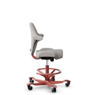 HÅG Capisco 8106 - Oceanic (Camira) - Gerecycled Polyester - OCI014 - Light beige - Framekleur - Blush Rose - Gasveer - 265 mm (Zithoogte 53-79cm) - Vloercontact - Harde wielen t.b.v. zachte vloeren - Voetenring - Ja, in framekleur - Voetster - Nee, vo... thumbnail
