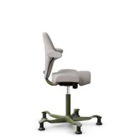 HÅG Capisco 8106 - Oceanic (Camira) - Recycled Polyester - OCI014 - Light beige - Moss Grey - 150mm (seat height 40–55cm) - Glides thumbnail