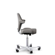 HÅG Capisco 8106 - Oceanic (Camira) - Recycled Polyester - OCI008 - Warm grey - Silver - 265 mm (seat height 53-79cm) - Hard castors for soft floors thumbnail