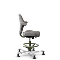 HÅG Capisco 8106 - Oceanic (Camira) - Recycled Polyester - OCI008 - Warm grey - Moss Grey - 265 mm (seat height 53-79cm) - Glides thumbnail