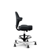 HÅG Capisco 8106 - Oceanic (Camira) - Poliéster reciclado - OCI001 - Black - Black - 200 mm (seat height 46-64cm) - Glides thumbnail