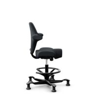 HÅG Capisco 8106 - Oceanic (Camira) - Poliester z recyklingu - OCI001 - Black - Black - 265 mm (seat height 53-79cm) - Glides thumbnail
