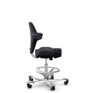 HÅG Capisco 8106 - Oceanic (Camira) - Recycled Polyester - OCI001 - Black - Silver - 265 mm (seat height 53-79cm) - Hard castors for soft floors thumbnail