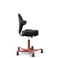 HÅG Capisco 8106 - Oceanic (Camira) - Gerecycled Polyester - OCI001 - Black - Framekleur - Blush Rose - Gasveer - 200 mm (Zithoogte 46-64cm) - Vloercontact - Glijdoppen - Voetenring - Nee, geen voetenring - Voetster - Nee, voetster in framekleur thumbnail