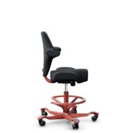 HÅG Capisco 8106 - Oceanic (Camira) - Poliester z recyklingu - OCI001 - Black - Blush Rose - 265 mm (seat height 53-79cm) - Hard castors for soft floors thumbnail