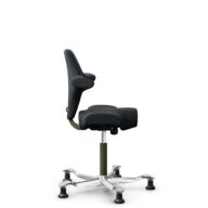 HÅG Capisco 8106 - Oceanic (Camira) - Recyceltes Polyesters - OCI001 - Black - Moss Grey - 265 mm (Sitzhöhe 53-79cm) - Bodengleiter thumbnail