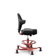 HÅG Capisco 8106 - Puxx 1 (Oniro) - Similicuir en polyuréthane - PU215816 - Black - Blush Rose - 200 mm (hauteur d’assise 46–64 cm) - Patins thumbnail