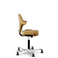 HÅG Capisco 8106 - Sirdal (GU) - Lana - SRD320 - Ochre - Black - 150mm (seat height 40–55cm) - Glides thumbnail