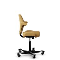 HÅG Capisco 8106 - Sirdal (GU) - Wool - SRD320 - Ochre - Black - 200 mm (seat height 46-64cm) - Soft castors for hard floors thumbnail