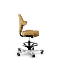 HÅG Capisco 8106 - Sirdal (GU) - Lana - SRD320 - Ochre - Black - 265 mm (seat height 53-79cm) - Hard castors for soft floors thumbnail