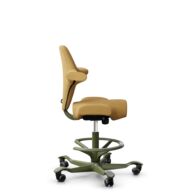 HÅG Capisco 8106 - Sirdal (GU) - Wool - SRD320 - Ochre - Moss Grey - 200 mm (seat height 46-64cm) - Hard castors for soft floors thumbnail