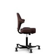 HÅG Capisco 8106 - Sirdal (GU) - Wool - SRD480 - Chestnut - Black - 150mm (seat height 40–55cm) - Glides thumbnail
