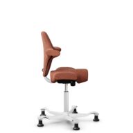 HÅG Capisco 8106 - Sirdal (GU) - Lana - SRD630 - Brick red - White - 265 mm (seat height 53-79cm) - Glides thumbnail