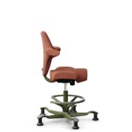 HÅG Capisco 8106 - Sirdal (GU) - Wool - SRD630 - Brick red - Moss Grey - 200 mm (seat height 46-64cm) - Glides thumbnail