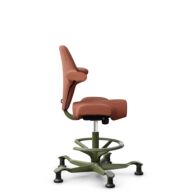 HÅG Capisco 8106 - Sirdal (GU) - Wool - SRD630 - Brick red - Moss Grey - 265 mm (seat height 53-79cm) - Glides thumbnail