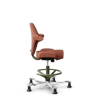 HÅG Capisco 8106 - Sirdal (GU) - Wool - SRD630 - Brick red - Moss Grey - 265 mm (seat height 53-79cm) - Glides thumbnail