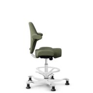 HÅG Capisco 8106 - Sirdal (GU) - Wool - SRD960 - Green - White - 200 mm (seat height 46-64cm) - Glides thumbnail