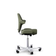 HÅG Capisco 8106 - Sirdal (GU) - Wełna - SRD960 - Green - Silver - 200 mm (seat height 46-64cm) - Soft castors for hard floors thumbnail