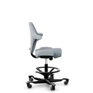 HÅG Capisco 8106 - Sirdal (GU) - Lana - SRD120 Light grey - Black - 200 mm (seat height 46-64cm) - Soft castors for hard floors thumbnail