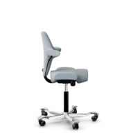 HÅG Capisco 8106 - Sirdal (GU) - Wool - SRD120 Light grey - Black - 265 mm (seat height 53-79cm) - Hard castors for soft floors thumbnail