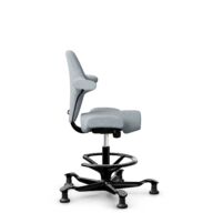HÅG Capisco 8106 - Sirdal (GU) - Lana - SRD120 Light grey - Black - 265 mm (seat height 53-79cm) - Glides thumbnail