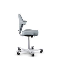 HÅG Capisco 8106 - Sirdal (GU) - Lana - SRD120 Light grey - Silver - 150mm (seat height 40–55cm) - Hard castors for soft floors thumbnail