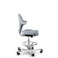 HÅG Capisco 8106 - Sirdal (GU) - Lana - SRD120 Light grey - Silver - 200 mm (seat height 46-64cm) - Soft castors for hard floors thumbnail