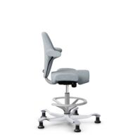 HÅG Capisco 8106 - Sirdal (GU) - Wool - SRD120 Light grey - Silver - 200 mm (seat height 46-64cm) - Glides thumbnail