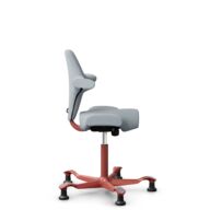 HÅG Capisco 8106 - Sirdal (GU) - Wool - SRD120 Light grey - Blush Rose - 200 mm (seat height 46-64cm) - Glides thumbnail