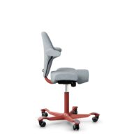 HÅG Capisco 8106 - Sirdal (GU) - Wool - SRD120 Light grey - Blush Rose - 265 mm (seat height 53-79cm) - Hard castors for soft floors thumbnail