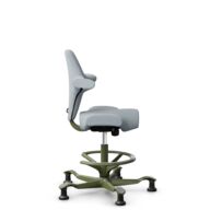 HÅG Capisco 8106 - Sirdal (GU) - Wool - SRD120 Light grey - Moss Grey - 200 mm (seat height 46-64cm) - Glides thumbnail