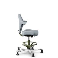 HÅG Capisco 8106 - Sirdal (GU) - Wool - SRD120 Light grey - Moss Grey - 200 mm (seat height 46-64cm) - Glides thumbnail