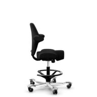 HÅG Capisco 8106 - Sirdal (GU) - Lana - SRD190 Black - Black - 265 mm (seat height 53-79cm) - Hard castors for soft floors thumbnail
