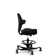 HÅG Capisco 8106 - Sirdal (GU) - Lana - SRD190 Black - Black - 265 mm (seat height 53-79cm) - Glides thumbnail
