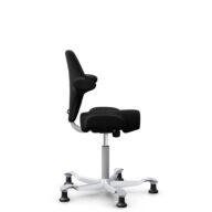 HÅG Capisco 8106 - Sirdal (GU) - Laine - SRD190 Black - Argent - 200 mm (hauteur d’assise 46–64 cm) - Patins thumbnail